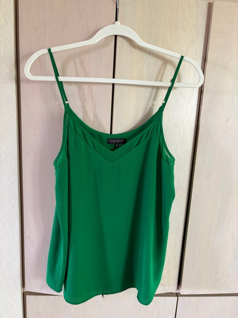 1STATE Emerald Green V-Neck Spaghetti-Strap Camisole
